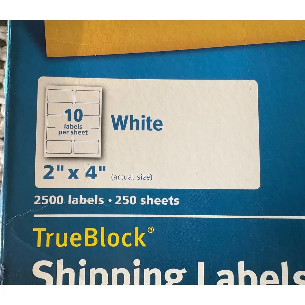 Lot of 6PKS of Avery Blank Labels - Assorted Sizes - Weighs over 16lbs